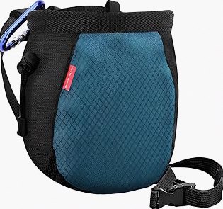 Chalk Bag for Rock Climbing - Rock Climbing Gifts Gear Accessories - Quick-Clip Belt, Large Zippered Pockets & Brush Holder - Weight Lifting, Gym, Bouldering, Disc Golf, Wall, Rock Climbing Chalk Bag product image
